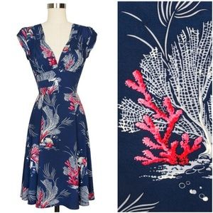 Trashy Diva 1940s Dress Size 2 in Deep Sea Coral!